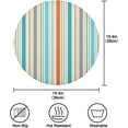 thumbnail image 2 of SKYSONIC Mexican Serape Stripes Round Placemats for Dining Table Non-Slip Heat-Resistant Polyester Table Mats Set of 6 Washable Table Mats for Kitchen Dining Table Decoration (364), 2 of 5
