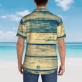 thumbnail image 3 of Lsque Retro Wooden pattern Hawaiian Shirt for Men, Unisex Summer Beach Casual Short Sleeve Button Down Shirts-XX-Large, 3 of 9