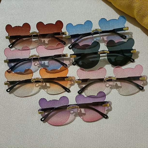 Gafas de sol de dibujos animados para niños, moda para bebés, sombrilla de panda, gafas de sol con forma de oso para fotografía callejera al aire libre
