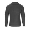 thumbnail image 5 of Donemore Men Solid-Color Knitted Elastic Sweater Zipper Long Sleeve High-neck Lapel Turtleneck Sweater, 5 of 6