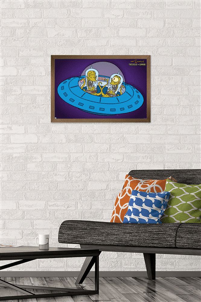 The Simpsons: Treehouse of Horror - Kang and Kodos Wall Poster, 14.725" x 22.375", Framed