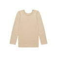 thumbnail image 3 of Haitryli Kids Thermal Underwear Warm Base Layer Tops Girls Slim Shirts Long Sleeve Tunics Tee Type A Nude 7-10, 3 of 7