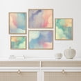 thumbnail image 2 of PixonSign Framed Canvas Print Wall Art Set - Watercolor Pastel Cotton Cloud Poster Modern Art - Gallery Set of 5 Colorful Sky Illustrations Digital Art Wall Décor for Home Decor - Natural, 2 of 5