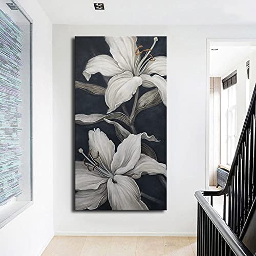 Tableau Fleurs de lys  Décoration murale florale sur toile – Art