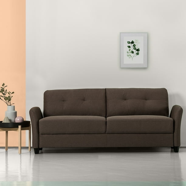 zinus ricardo sofa chestnut brown