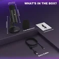 thumbnail image 3 of USB Microphone, Condenser Computer PC Mic, Plug&Play Gaming Microphones for PS 4&5.Headphone Output&Volume Control, Mic Gain Control, Mute Button for Vocal, 3 of 5