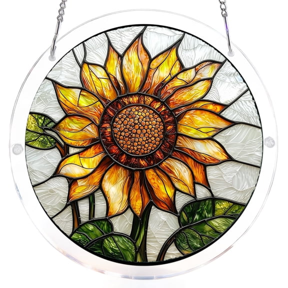 Acrylic Stained Glass Puzzle Suncatcher Window Hanging, 3 Layer 0.1 Inch Thick, 1 Pack Decorative Wall Window Art For Home Decor