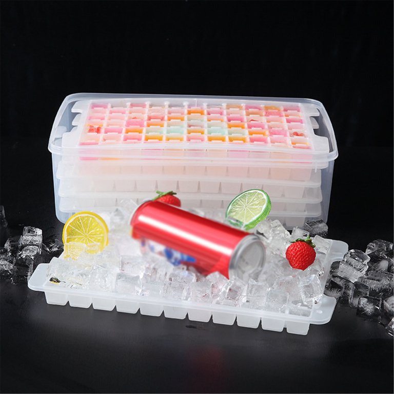 Summer clearance! HIMIWAY Kitchen Gadgets Ice Molds 2023 Summer 154%  Non-toxic Harmless Material Large Ice Mold Creative Ice Plastic Ice Mold  With Cover 