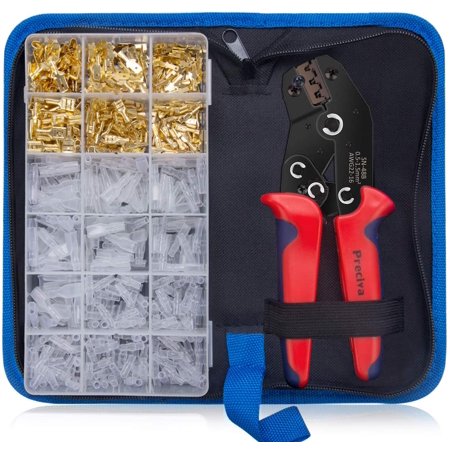 

Wire Terminals Crimping Tool Preciva Crimping Plier with 300 Ferrule Terminal Connectors and 300 Transparent Cable Sleeves