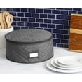 STOZU China Storage Container, 15-Inch Quilted Case, Holds 12 Charger ...