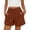 Brown, variant on Bermuda Shorts for Women Cotton Linen High Waist Pleats Wide-Leg Casual Shorts Summer Vacation Outdoor Beach Hot Pants S-3XL