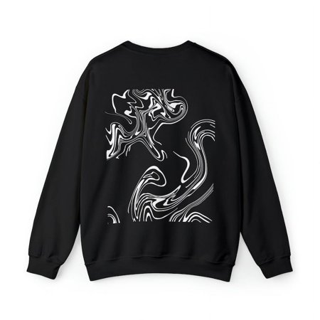 Nabiami Crewneck | Ebru, Contemporary Art, Wave Like Hoodie, Japanese Art, Wearable Art