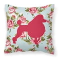 thumbnail image 1 of Caroline's Treasures BB1072-RS-BU-PW1414 Poodle Shabby Chic Blue Roses Decorative Pillow Large Multicolor, 1 of 4