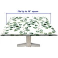 thumbnail image 6 of Spring Leaf Floral Square Fitted Tablecloth with Elastic Edge, Sage Leaves Green Table Cloth, Wipeable Card Table Covers Washable for Home Kitchen Outdoor Decration, Fit for 36 x 36 Inch, 6 of 6