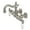 Brushed Nickel, variant on Kingston Brass CA1003T5 Heritage 3-3/8" Tub Wall Mount Clawfoot Tub Faucet, Oil Rubbed Bronze