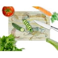 thumbnail image 2 of Crab, Shrimp, Oyster Yellow Sky Glass Cutting Board Large, 2 of 2
