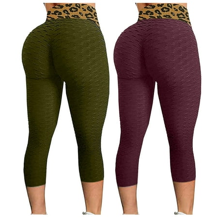 

Ziloco Women Fashion Print Yoga Pants Plus Size Casual High Waist Sport Pants pajama pants for women Multi-color M