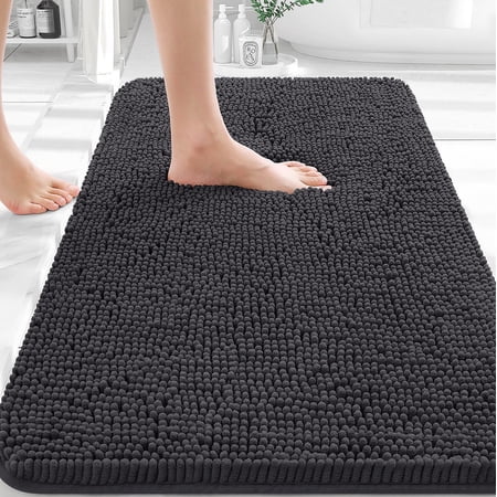 Bathroom Rug 30x20, Extra Soft Absorbent Chenille Bath Rugs, Rubber Backing Quick Dry, Machine Washable Bath Mats for Bathroom Floor, Tub and Shower, Home Decor Accessories