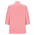 thumbnail image 5 of UAMVSH Women 3/4 Sleeve Shirts Button down Cotton Linen Dressy Tops with Pockets Casual Lightweight Collared Work Blouses(Small,Pink), 5 of 5