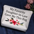 thumbnail image 2 of Mother In Law Gifts Step Mom Makeup Bag My Favorite Daughter-in-Law Gave Me This Bag Cosmetic Zipper Pouch Gift from Daughter In Law, 2 of 7