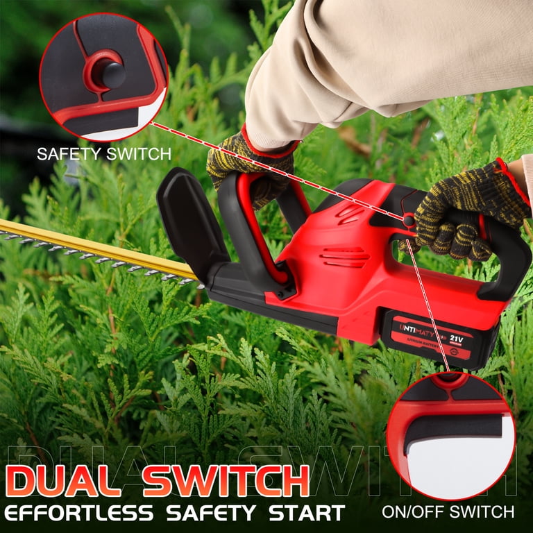 UNTIMATY 21V Cordless Hedge Trimmer, 22" Dual-Action Blade photo 5