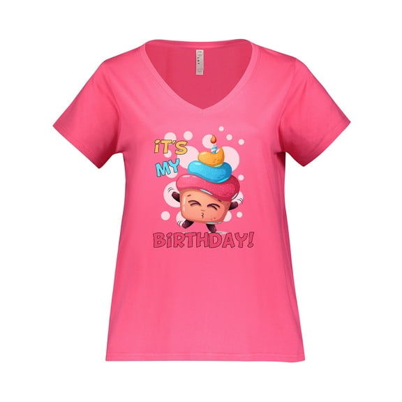 Inktastic It's My Birthday Women's Plus Size V-Neck T-Shirt