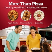 Granitestone PIEZANO 12 Inch Electric Indoor Pizza Oven Heats up to 800˚F, Pizza Maker w/ Ceramic Stone for Crispy Crust Pizza, Cooks in Under 6 Min, Countertop, Heat Control, Slicer & Scraper