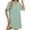Light Green, variant on 2026 Spring Summer Button down Shirt Dresses for Women Long Sleeves Solid Color Mini Dress Trendy Roll-Sleeved Loose Comfy Thin Beach Vacation Frock White S