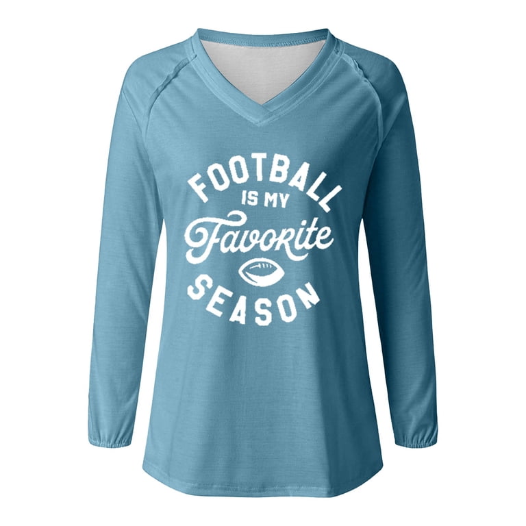 Football Is My Favorite Season T-Shirt For Women - Soft Game Day Tee