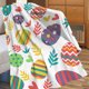 thumbnail image 4 of Manta de franela manta de Pascua - Diseño digital de huevos de Pascua, manta gruesa, suave y acogedora de doble cara para sofá y sofá para viajes en oficina, lavable - 1 pieza, 4 of 7