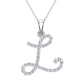 thumbnail image 3 of Initial L Letter Necklace Diamond Necklaces Women-Men 18K White Gold Chain Gift Box Authenticity Cards, 3 of 4
