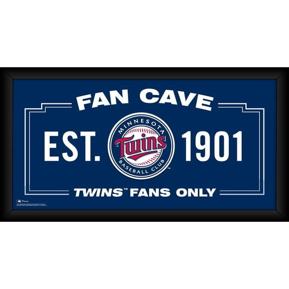 Minnesota Twins Framed 10" x 20" Fan Cave Collage