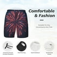 thumbnail image 3 of Daiia Fireworks3 Mens Swim Trunks Swim Shorts Quick Dry Swim Shorts with Mesh Lining Pockets-Large, 3 of 9