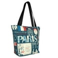 thumbnail image 4 of Hirioo France and Paris for Women's Casual Shoulder Tote Bag Handbag For Women Work College Travel Business Shopping, 4 of 8