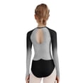 thumbnail image 4 of TSSOE Girls 3-Piece Gymnastic Leotards Gradient Rhinestones Sparkling Ballet Dance Outfit with Shorts Set Grey 16, 4 of 7
