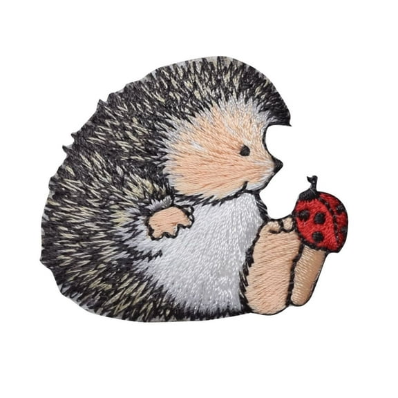 Hedgehog with Ladybug - Iron on Applique/Embroidered Patch