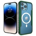 thumbnail image 2 of Case for iPhone 15 Pro Max, Clear Magnetic Phone Case Compatible with MagSafe, Anti-Scratch Shockproof Transparent Protective Cover Support Wireless Charging for iPhone 15 Pro Max, Green, 2 of 10