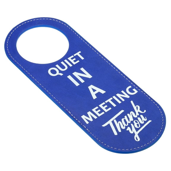 Uxcell Quiet In Meeting Door Hang Sign Double Sided Privacy Sign Blue 1 Pack