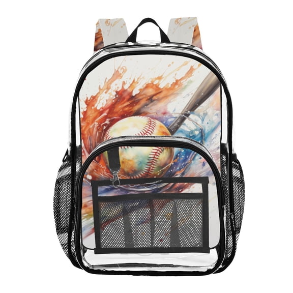 ALAZA Clear Backpack Baseball PVC Transparent BookBag