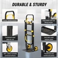 thumbnail image 2 of Rvchic 2 in 1 Foldable Heavy Duty Hand Truck with Retractable Handle and 4 Rubber Wheels,Industrial Convertible Dolly Cart for Moving,Travel,Office Use,600lbs, 2 of 7