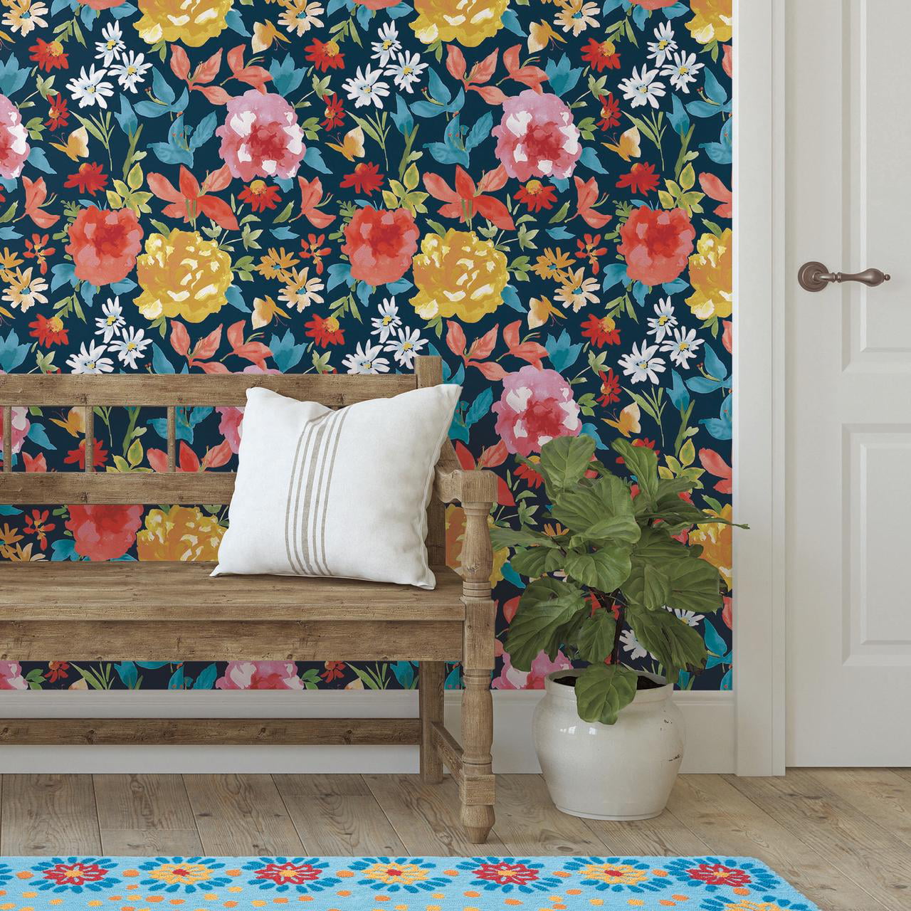 The Pioneer Woman Peel  and Stick  Wallpaper  Fiona Floral 