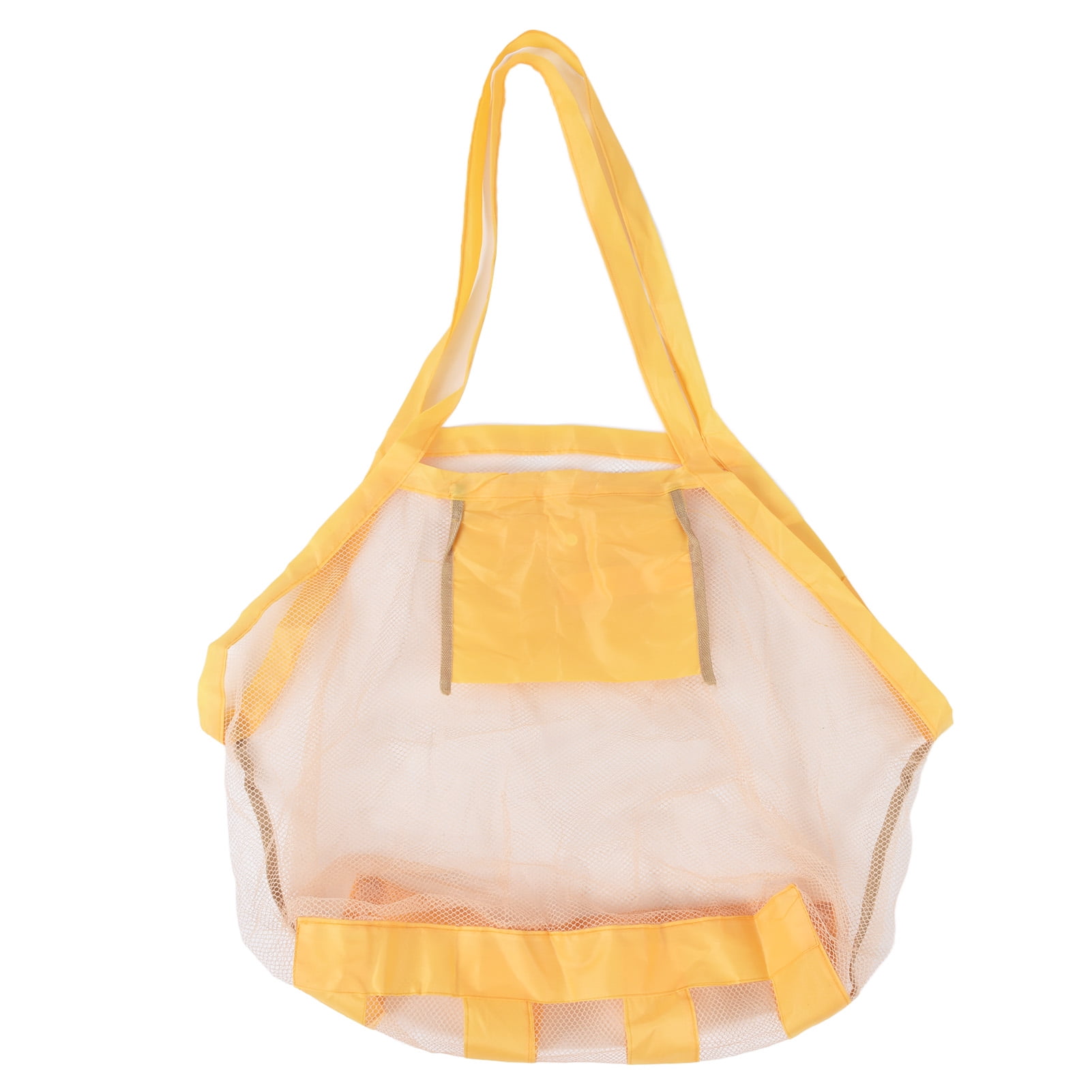 Beach Toys Bag, Beach Mesh Bag Orange Large For Swimming Pools For