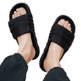 thumbnail image 3 of Mens Slippers,Men Slippers EVA Thick Sole Lightweight Comfort Summer Slippers for Outdoor Indoor Casual Wear,Slippers for Men,Black,4.5, 3 of 9