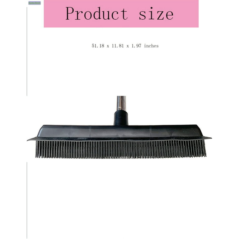 Rubber Floor Brushes Pet Hair Broom with Squeegee150 CM Adjustable