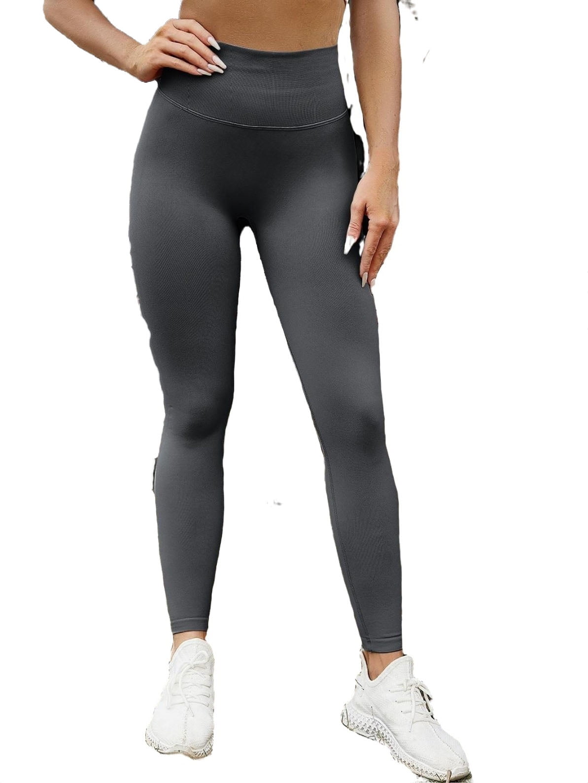 Seamless Sports Leggings - Dark gray - Ladies | H&M US