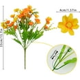 thumbnail image 4 of Artificial Fake Flowers, 6 Bundles Daisy Mums Flowers Outdoor UV Resistant No Fade Greenery Shrubs Plants Indoor Outside Hanging Planter Home Wedding Office DIY Garden Porch Décor (Orange Yellow), 4 of 4