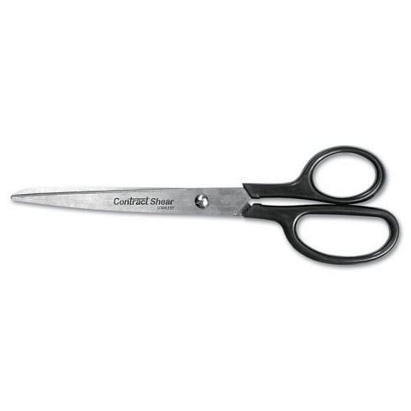 3PK Westcott Straight Contract Scissors, 8" Long, 3" Cut Length, Black Straight Handle (10572)