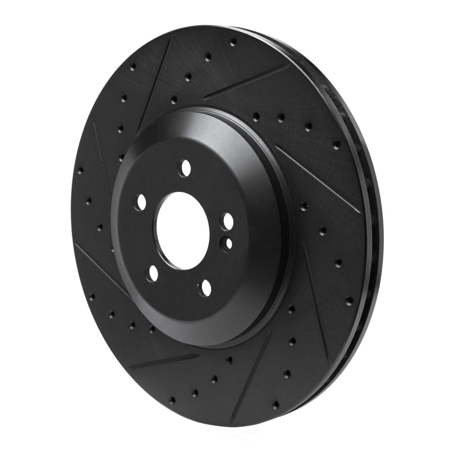 Dynamic Friction Company 633-63166L DFC Brake Rotor - Drilled And Slotted - Black