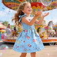 thumbnail image 4 of CAUYDY Baby Girl Dresses Toddler Girls 4th of July Straps Dress Kids American Flag Stars Striped Sundress Child Independence Day Outfits 1T 2T 3T 4T 5T 6T (Sizes 2-3 Years,Sky Blue), 4 of 5
