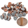 thumbnail image 1 of HSHDLDF 40 Pcs Coussinet en Feutre Rond Robuste à Clouer Antidérapant pour Meubles Chaise Table Pieds Protecteurs de Plancher (Brun 28mm), 1 of 7